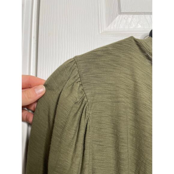 National LTD Loren Puff-Sleeve Tee Long Sleeve Pima Cotton Shirt Size Medium - Picture 7 of 9